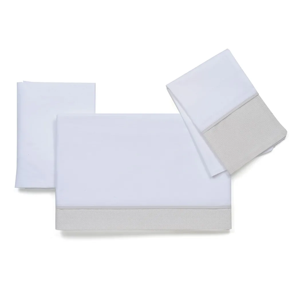 Completo lenzuolino in cotone Pikkoletto<Foppapedretti Clearance