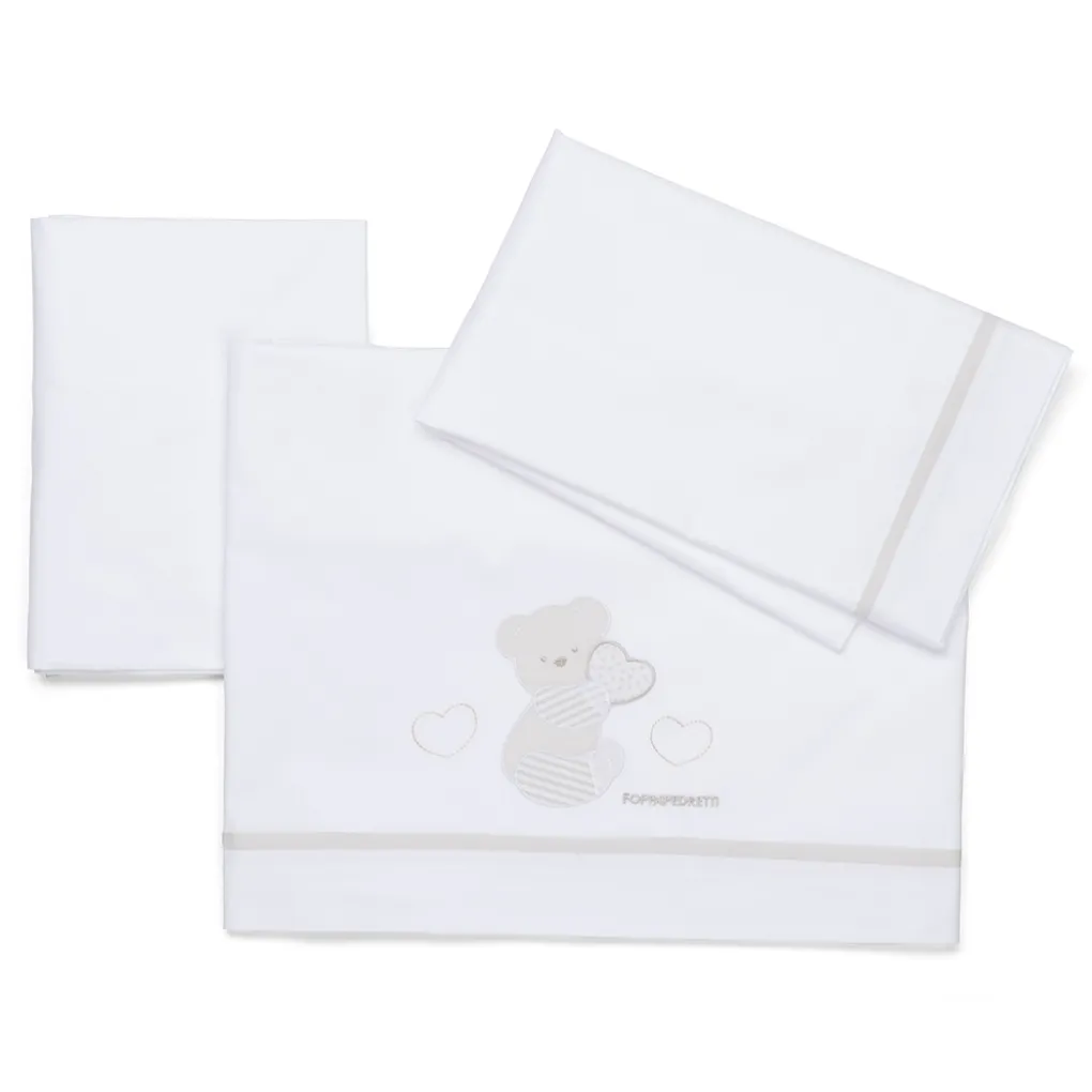 Completo lenzuolino in cotone<Foppapedretti Clearance
